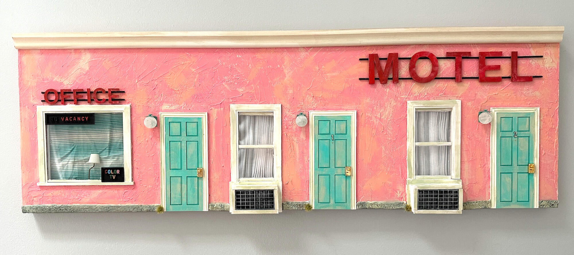Pink Motel, 12" x 36" x 1"
