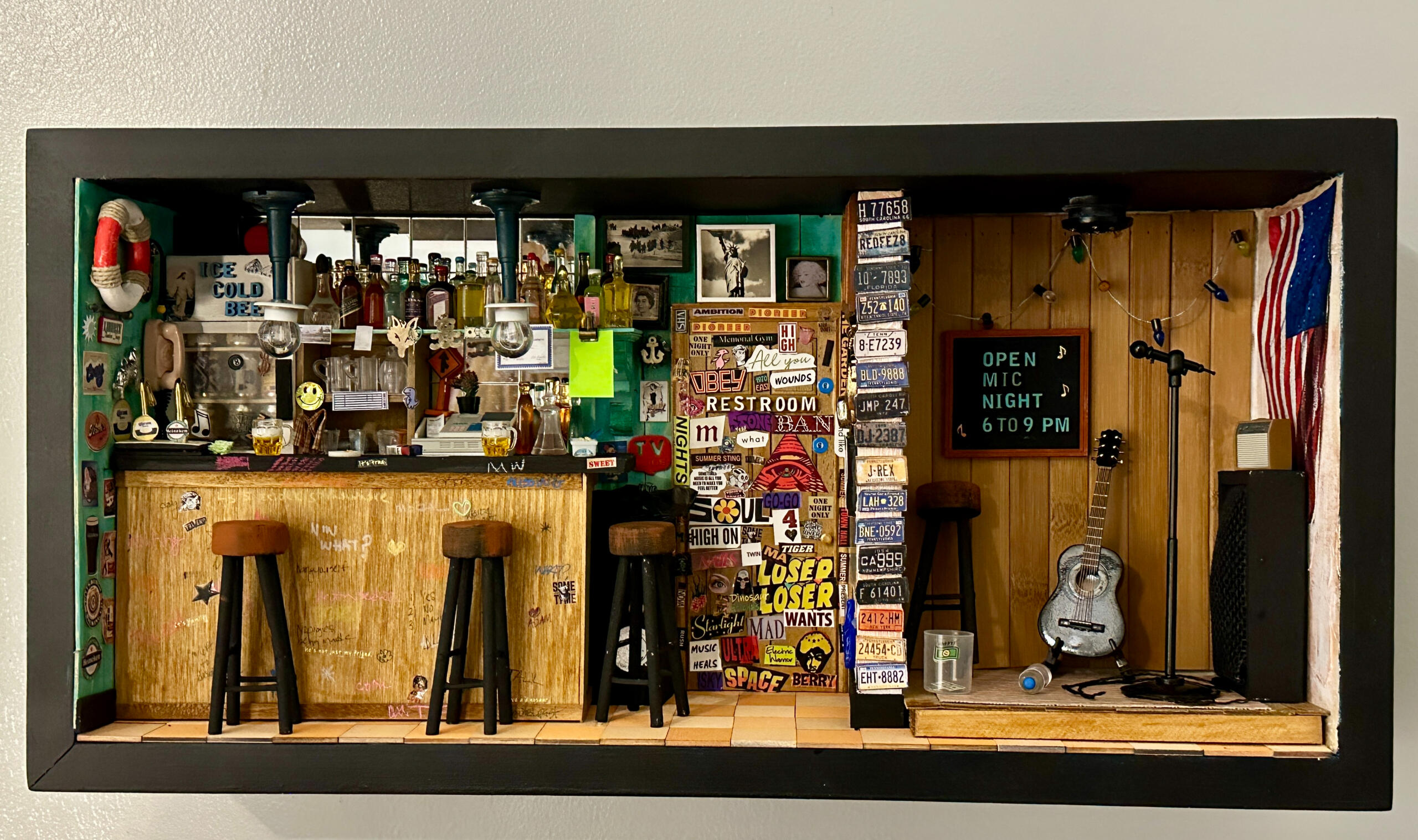 Open Mic Night, 20" L x 10" H x 5" W